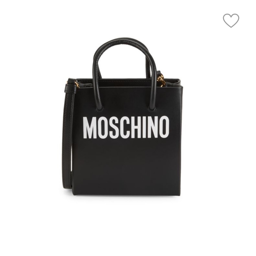 Moschino logo leather bag